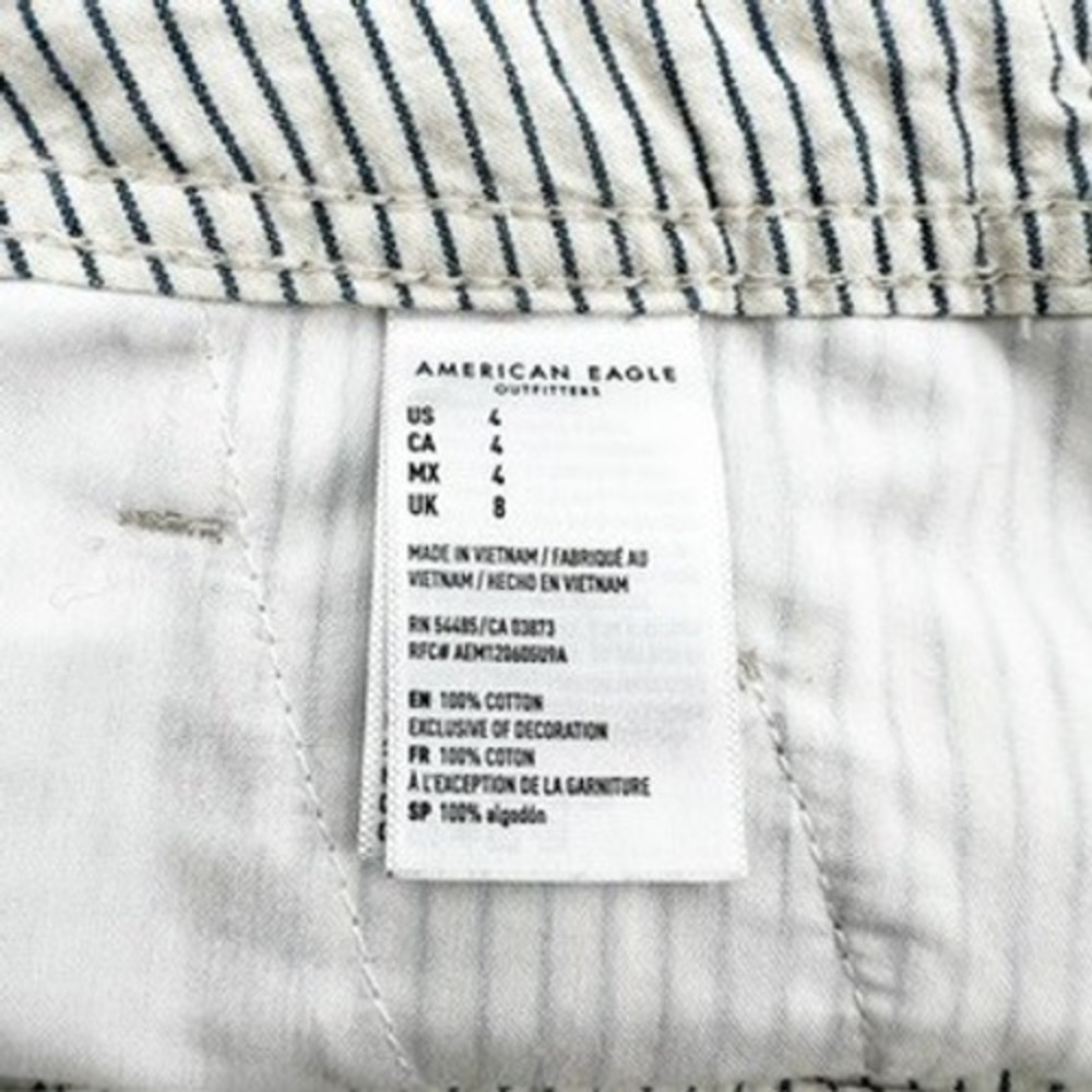 American Eagle Outfitters Womens Striped Casual‎ Belted Shorts - Picture 4 of 4